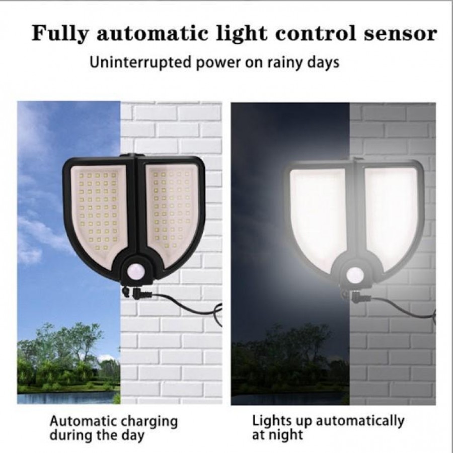 Lampa solara 90 LED, senzor de miscare, telecomanda - Panouri solare - wowreduceri.ro