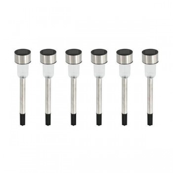 Lampa solara stick inox, H 36 cm, set 6 bucati Lampa solara stick inox, H 36 cm, set 6 bucati