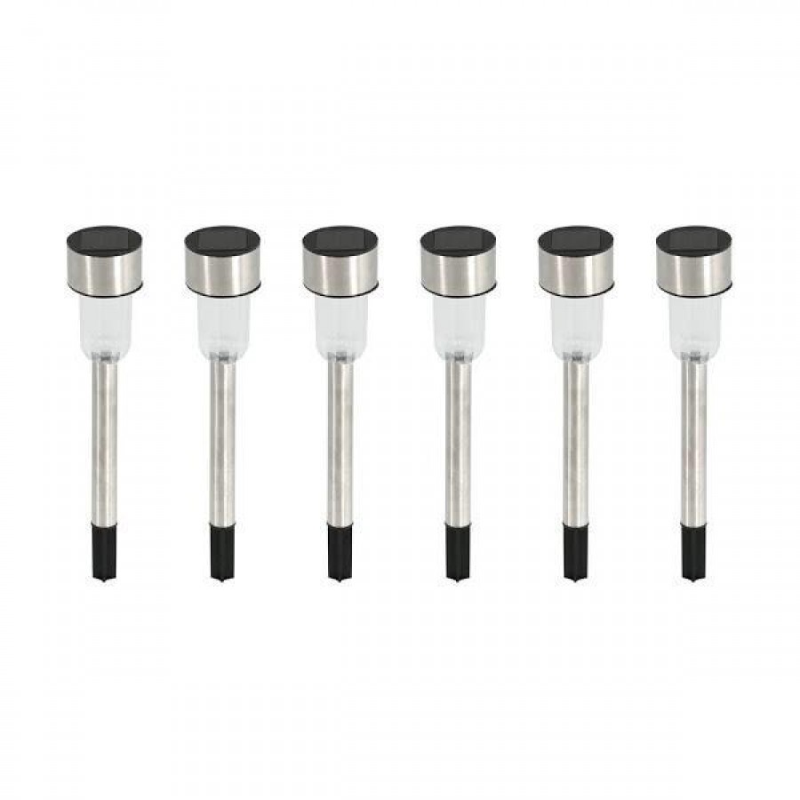 Lampa solara stick inox, H 36 cm, set 6 bucati - Panouri solare -wowreduceri.ro Lampa solara stick inox, H 36 cm, set 6 bucati ( Panouri solare )