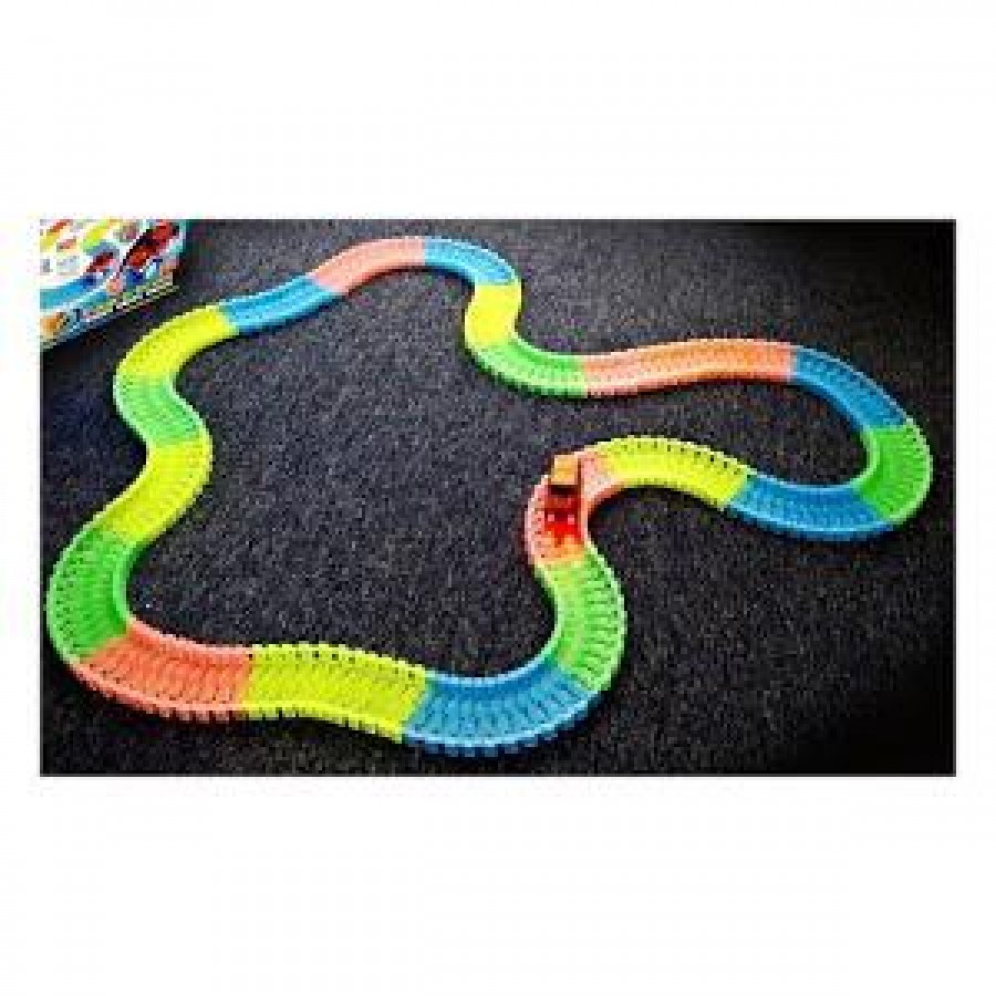 SET Pista flexibila pentru curse masinute Magic Tracks + Numaratoare interactiva din lemn - Cadouri - wowreduceri.ro