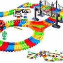 SET Pista flexibila pentru curse masinute Magic Tracks + Numaratoare interactiva din lemn - Cadouri - wowreduceri.ro