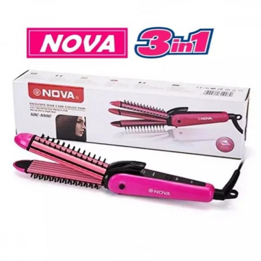 Placa de par 3in1 Nova-8890, NHC, negru/roz - Sanatate&Frumusete -wowreduceri.ro Placa de par 3in1 Nova-8890, NHC, negru/roz - Sanatate&Frumusete - wowreduceri.ro