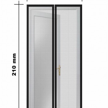 Plasa tantari pt. usi - inchidere magnetica, 100x210 cm - negru Plasa tantari pt. usi - inchidere magnetica, 100x210 cm - negru