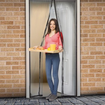 Plasa tantari pt. usi - inchidere magnetica, 100x210 cm - negru Plasa tantari pt. usi - inchidere magnetica, 100x210 cm - negru