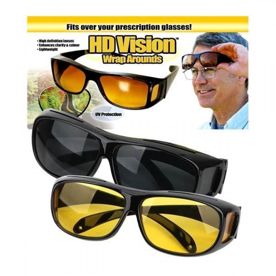 Set 2  perechi de ochelari cu protectie UV-HD VISION de zi si de noapte - Casa si gradina - wowreduceri.ro