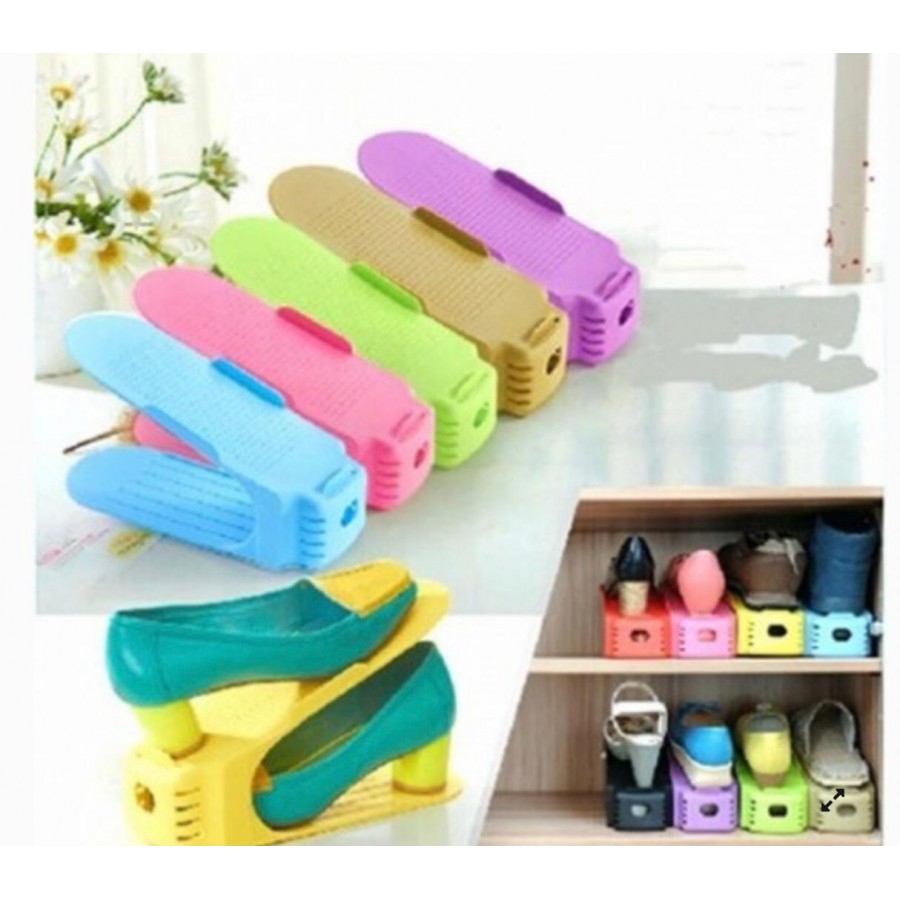 Set organizator pentru pantofi, dublarea spatiului depozitare, 6 piese ( ELECTRONICE )