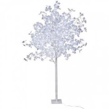 Copac decorativ sarbatori, Alb, iluminat 160 LED, 180 cm, lumina rece Copac decorativ sarbatori, Alb, iluminat 160 LED, 180 cm, lumina rece