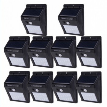 Set 10 Lampi Solare, portabile, cu senzor, 30 LED Set 10 Lampi Solare, portabile, cu senzor, 30 LED