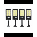 4 X Proiector solar 6 celule,150 LED-uri COB ,cu senzor de miscare, sistem prindere inclus ( Panouri solare )