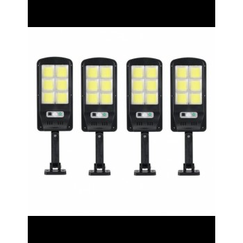 4 X Proiector solar 6 celule,150 LED-uri COB ,cu senzor de miscare, sistem prindere inclus