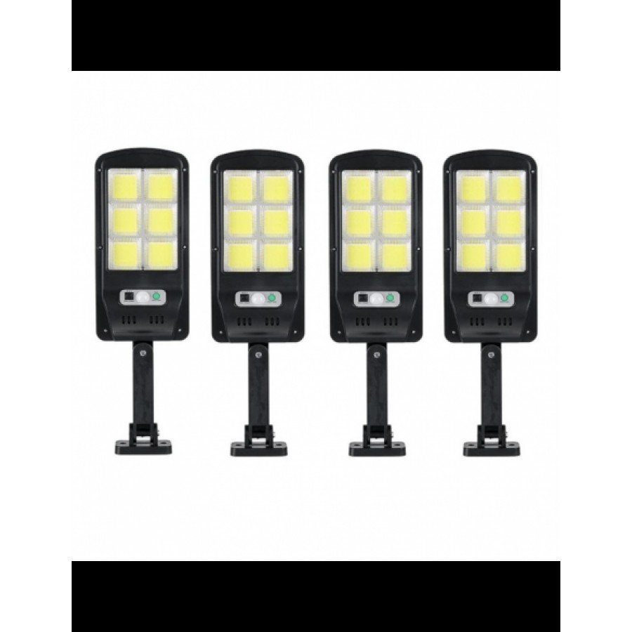 4 X Proiector solar 6 celule,150 LED-uri COB ,cu senzor de miscare, sistem prindere inclus ( Panouri solare )