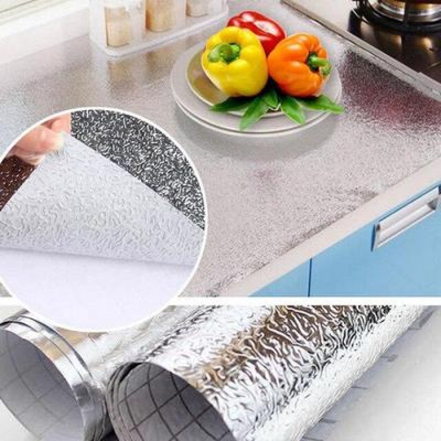 Set 2 x Folie de aluminiu autoadeziva bucatarie 60 x 300 cm SILVER/GOLD - Bucatarie -wowreduceri.ro Set 2 x Folie de aluminiu autoadeziva bucatarie 60 x 300 cm SILVER/GOLD ( Bucatarie )