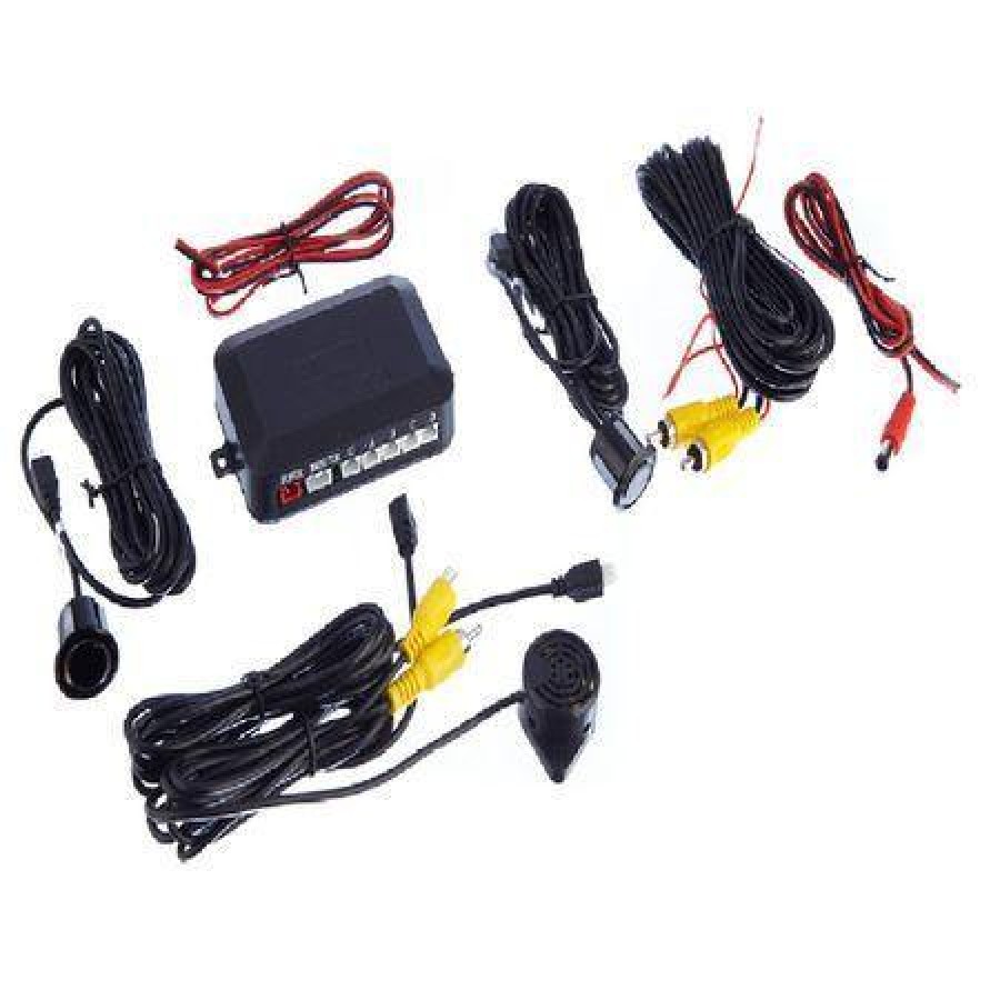 Suport auto de numar cu senzori parcare si camera, Negru ( Auto-Moto )