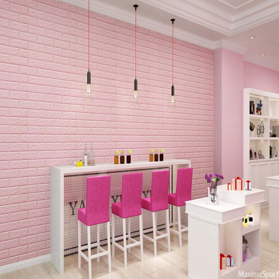 Tapet 3D caramizi roz, auto-adeziv pentru interior, 70 x 77 cm - Casa si gradina -wowreduceri.ro Tapet 3D caramizi roz, auto-adeziv pentru interior, 70 x 77 cm ( Casa si gradina )