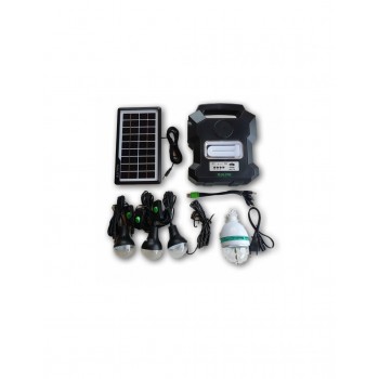 Kit solar GD1000A cu lanterna LED, 3 becuri, panou si USB Kit solar GD1000A cu lanterna LED, 3 becuri, panou si USB