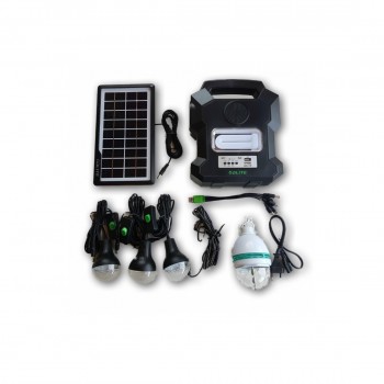 Kit solar GD1000A cu lanterna LED, 3 becuri, panou si USB Kit solar GD1000A cu lanterna LED, 3 becuri, panou si USB