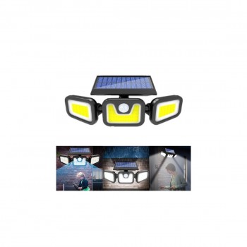 Lampa solara tripla split, senzor de de miscare, 15 W, IP65 Lampa solara tripla split, senzor de de miscare, 15 W, IP65