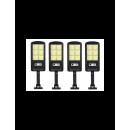 4 X Proiector solar 6 celule,150 LED-uri COB ,cu senzor de miscare, sistem prindere inclus ( Panouri solare )
