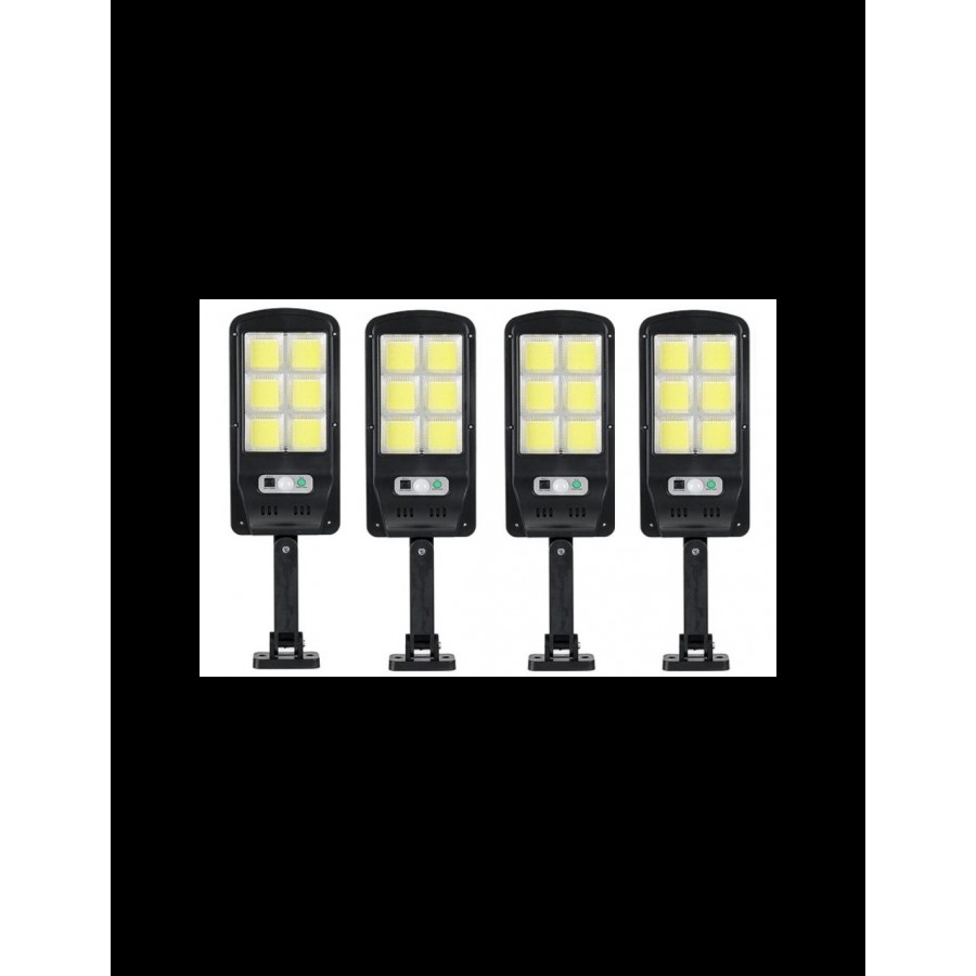 4 X Proiector solar 6 celule,150 LED-uri COB ,cu senzor de miscare, sistem prindere inclus ( Panouri solare )