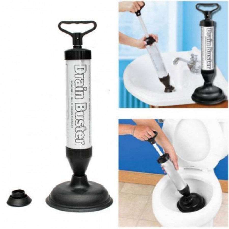 Pompa pentru desfundat Drain Buster cu camera de compresie - Sanitare -wowreduceri.ro Pompa pentru desfundat Drain Buster cu camera de compresie ( Sanitare )