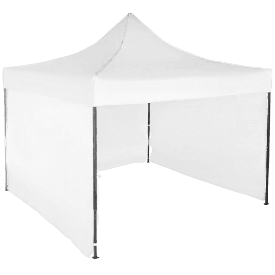 Cort IMPERMEABIL  pavilion pliabil 3m * 3m, structura metalica, culoare ALB - Corturi - wowreduceri.ro