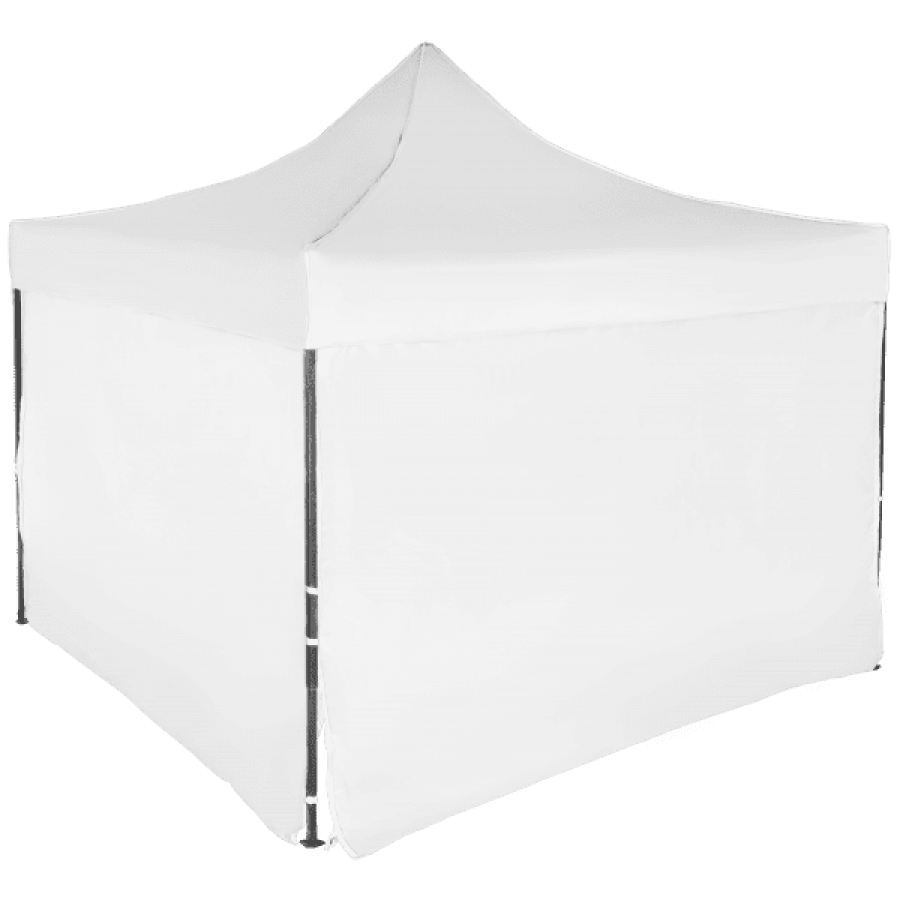 Cort IMPERMEABIL  pavilion pliabil 3m * 3m, structura metalica, culoare ALB - Corturi - wowreduceri.ro
