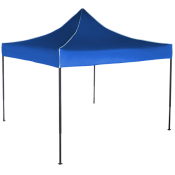 Cort IMPERMEABIL  pavilion pliabil 3m * 3m, structura metalica, culoare ALBASTRU