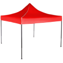 Cort IMPERMEABIL  pavilion pliabil 3m * 3m, structura metalica, culoare ROSU - Corturi - wowreduceri.ro