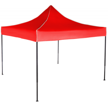 Cort IMPERMEABIL  pavilion pliabil 3m * 3m, structura metalica, culoare ROSU