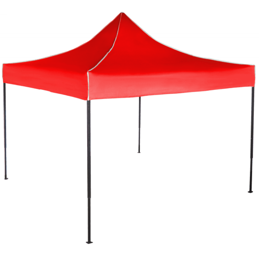 Cort IMPERMEABIL  pavilion pliabil 3m * 3m, structura metalica, culoare ROSU - Corturi - wowreduceri.ro