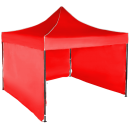 Cort IMPERMEABIL  pavilion pliabil 3m * 3m, structura metalica, culoare ROSU - Corturi - wowreduceri.ro