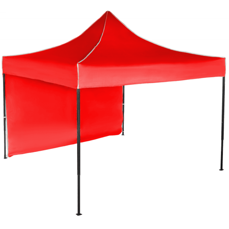 Cort IMPERMEABIL  pavilion pliabil 3m * 3m, structura metalica, culoare ROSU - Corturi - wowreduceri.ro