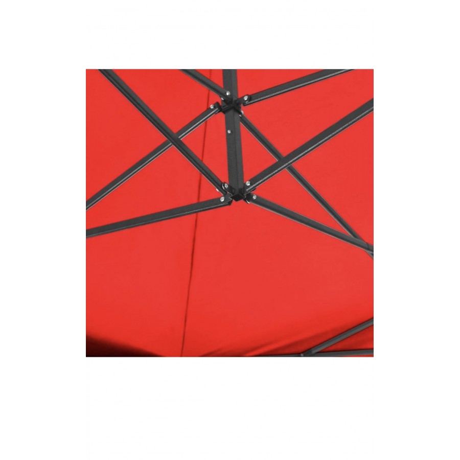 Cort IMPERMEABIL  pavilion pliabil 3m * 3m, structura metalica, culoare ROSU - Corturi - wowreduceri.ro