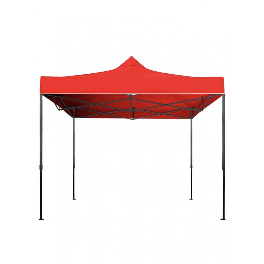 Cort IMPERMEABIL  pavilion pliabil 3m * 3m, structura metalica, culoare ROSU - Corturi - wowreduceri.ro