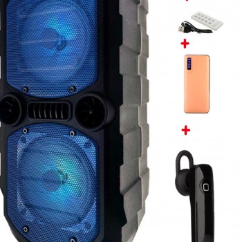 PACHET BOXA PORTABILA BLUETOOTH KTS 1083 + microfon + telecomanda + Baterie Externa Powerbank + Casca bluetooth universala + Masina de tuns ProGemei GM-736
