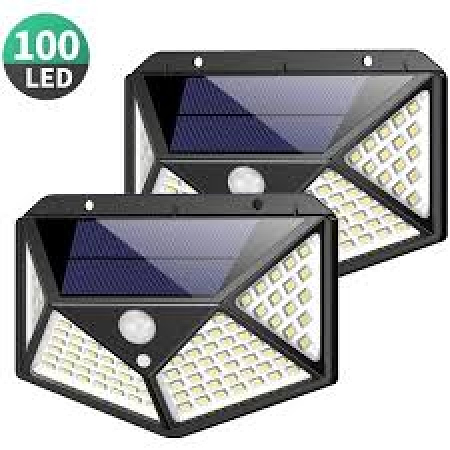 Lampa 100 LED cu panou solar si senzor de miscare - Iluminat - wowreduceri.ro