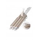 Ondulator profesional cu 3 elementi, Kemei, KM-1010, Temperatura reglabila, 45W, Auriu/Alb - Ingrijire Personala - wowreduceri.ro