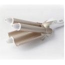 Ondulator profesional cu 3 elementi, Kemei, KM-1010, Temperatura reglabila, 45W, Auriu/Alb - Ingrijire Personala - wowreduceri.ro