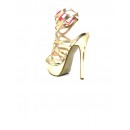 Sandale XKK9702 GOLD P3/R3/5/3 - Sandale Toc - wowreduceri.ro