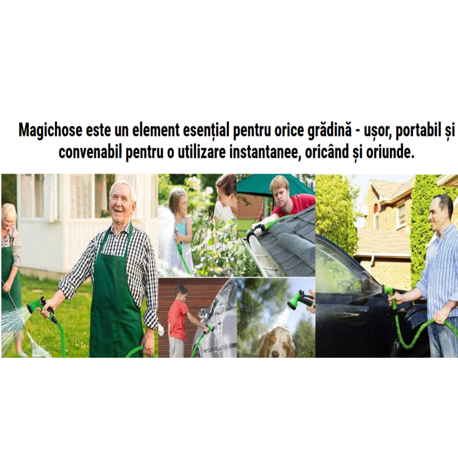 Oferta 3 Bucati x Furtun Extensibil Magic Hose Pentru Udat cu Pistol de Stropit Inclus