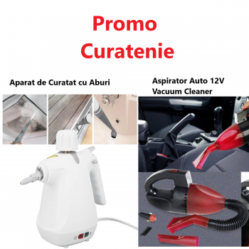 Oferta Curatenie!!! Aparat de Curatat cu Aburi pentru Degresat si Dezinfectat Steam Cleaner, Putere 1000W, 3 Bar, Capacitate 350ml + Aspirator Auto 12V Vacuum Cleaner Oferta Curatenie!!! Aparat de Curatat cu Aburi pentru Degresat si Dezinfectat Steam Cleaner, Putere 1000W, 3 Bar, Capacitate 350ml + Aspirator Auto 12V Vacuum Cleaner