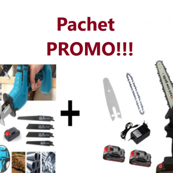 Promo!!! Fierăstrău Tip Sabie, Soricel Fără Fir Pentru Taiat si Toaletat Gradina, cu 1 Acumulator si 4 Lame Incluse + Mini drujba 6 inch cu 1 Lant, 1 Lama, 2 Acumulatori Promo!!! Fierăstrău Tip Sabie, Soricel Fără Fir Pentru Taiat si Toaletat Gradina, cu 1 Acumulator si 4 Lame Incluse + Mini drujba 6 inch cu 1 Lant, 1 Lama, 2 Acumulatori