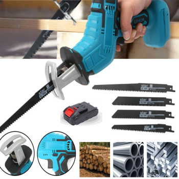 Fierăstrău Tip Sabie, Soricel Fără Fir Pentru Taiat si Toaletat Gradina, cu 1 Acumulator si 4 Lame Incluse Fierăstrău Tip Sabie, Soricel Fără Fir Pentru Taiat si Toaletat Gradina, cu 1 Acumulator si 4 Lame Incluse