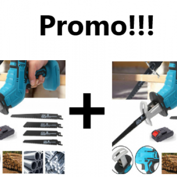 Oferta 2 Bucati x Fierăstrău Tip Sabie, Soricel Fără Fir Pentru Taiat si Toaletat Gradina, cu 1 Acumulator si 4 Lame Incluse Oferta 2 Bucati x Fierăstrău Tip Sabie, Soricel Fără Fir Pentru Taiat si Toaletat Gradina, cu 1 Acumulator si 4 Lame Incluse