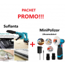 Promo!!! Suflanta de Aer Electrica, Fara Fir, cu Acumulator, Maturator de Frunze + Mini Polizor Unghiular cu 2 Acumulatori, Portabil, 12 V, Disc 76MM Promo!!! Suflanta de Aer Electrica, Fara Fir, cu Acumulator, Maturator de Frunze + Mini Polizor Unghiular cu 2 Acumulatori, Portabil, 12 V, Disc 76MM