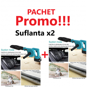 Oferta 2 Bucati x Suflanta de Aer Electrica, Fara Fir, cu 1Acumulator
