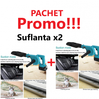 Oferta 2 Bucati x Suflanta de Aer Electrica, Fara Fir, cu 1Acumulator Oferta 2 Bucati x Suflanta de Aer Electrica, Fara Fir, cu 1Acumulator