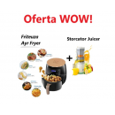 Oferta WOW !!! Friteuza cu aer cald Air Fryer, 2400W, Afisaj Digital + Storcator De Fructe Citrus Juicer Oferta WOW !!! Friteuza cu aer cald Air Fryer, 2400W, Afisaj Digital + Storcator De Fructe Citrus Juicer