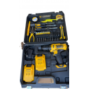 Trusa Bormasina cu Multiple Accesorii, Masina de Insurubat si Gaurit, 20V, cu 2 Acumulatori Inclusi Trusa Bormasina cu Multiple Accesorii, Masina de Insurubat si Gaurit, 20V, cu 2 Acumulatori Inclusi