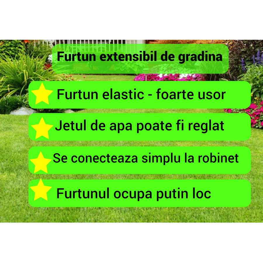 Oferta 3 Bucati x Furtun Extensibil Magic Hose Pentru Udat cu Pistol de Stropit Inclus